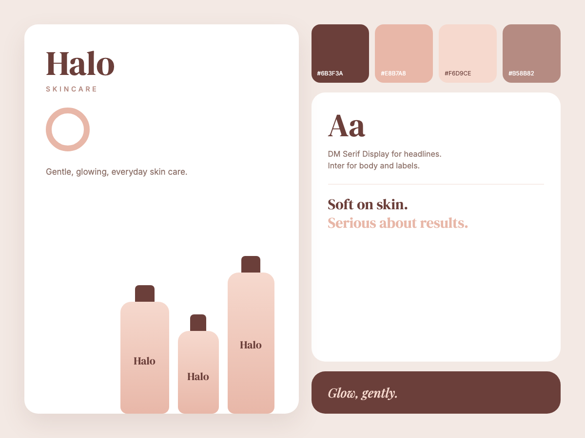Concept brand identity for a skincare line