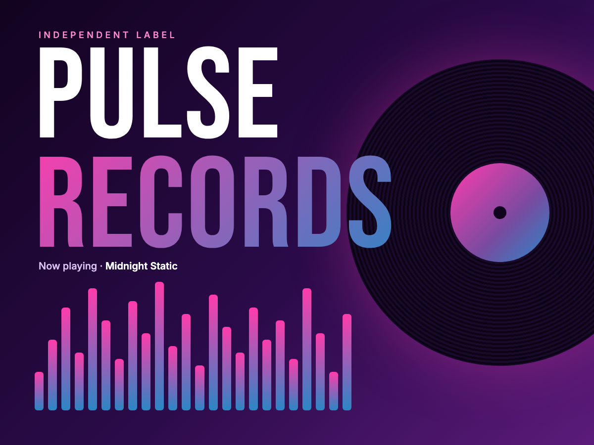 Concept motion artwork for an independent music label